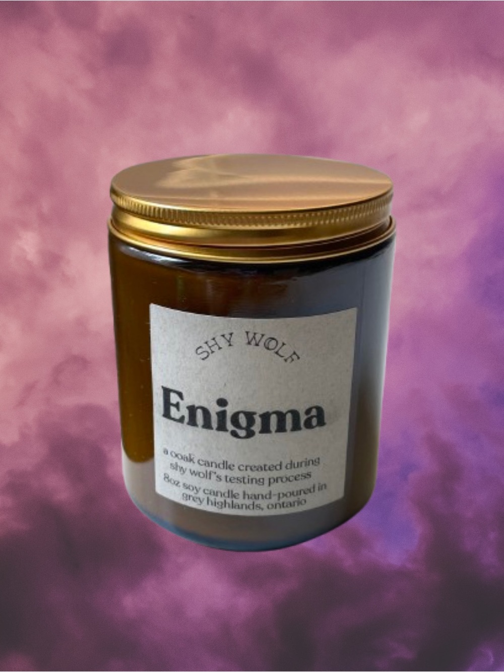 Shy Wolf “Enigma” 8 oz candle unused fruity floral mystery blend